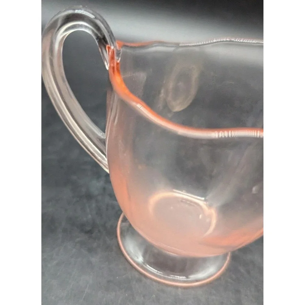 Vintage Fostoria Glass Pink Rose Line 2375 Fairfax Footed Creamer 3 .75